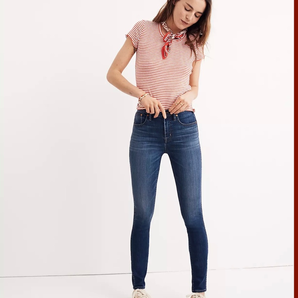 Madewell 10" High-Rise Skinny Jeans in Danny Wash: TENCEL™ Denim Edition